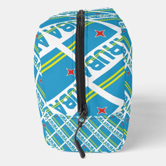 Aruban Flag Tiled Mit Monogramm Waschbeutel (Rechts)