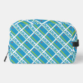 Aruban Flag Tiled Mit Monogramm Waschbeutel (Rückseite)