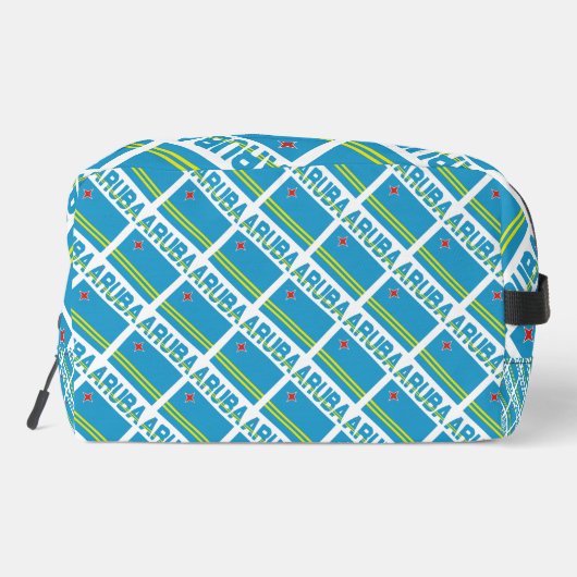 Aruban Flag Tiled Mit Monogramm Waschbeutel (Rückseite)