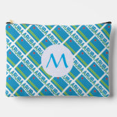 Aruban Flag Tiled Mit Monogramm Zubehörtasche (Vorderseite)
