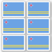 Aruban-Flagge Aufkleber (Vorderseite)