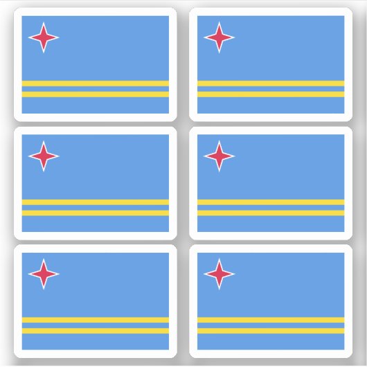 Aruban-Flagge Aufkleber (Vorderseite)