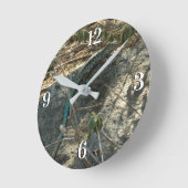 Aruban Whiptail Lizard Tropische Tierfotografie Runde Wanduhr (Winkel)