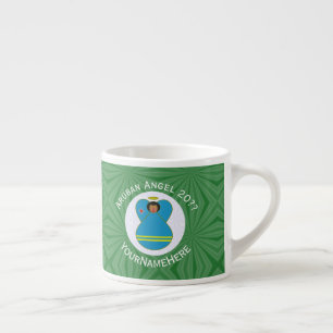 Arubanische Flagge Engel Weihnachten Personalisier Espressotasse