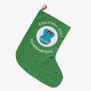 Arubanische Flagge Engel Weihnachten Personalisier Großer Weihnachtsstrumpf
