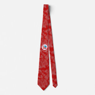 Arubanische Flagge Herz LIEBE Rot Personalisierter Krawatte