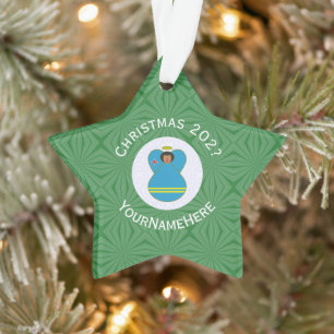 Arubanische Flaggen-Engel Weihnachten Personalisie Ornament