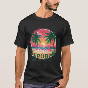 Arubas Eine Glückliche Insel schöne Sonnenuntergan T-Shirt