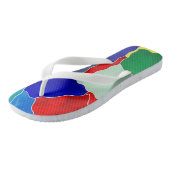 Arubas farbenfrohe Pflaster Badesandalen (Schrägansicht)