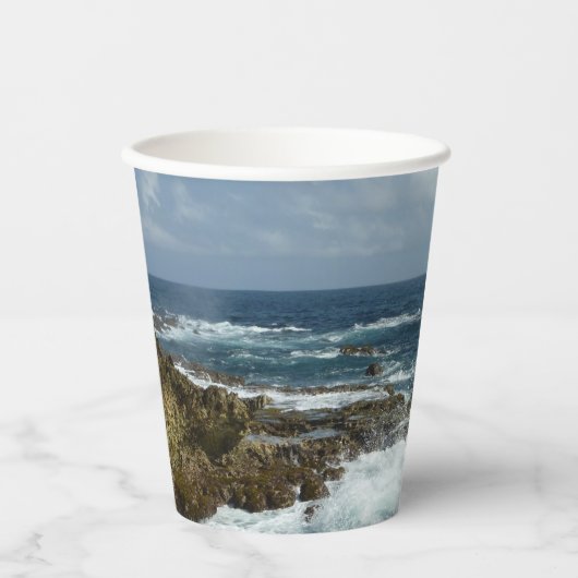 Arubas felsige Küste Pappbecher (Vorderseite)