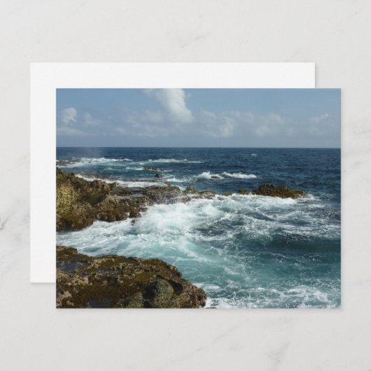 Arubas Felsküste und blauer Ozean (Vorne/Hinten)