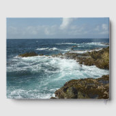 Arubas Felsküste und blauer Ozean Gästebuch (Rückseite)