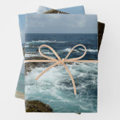 Arubas Felsküste und blauer Ozean Geschenkpapier Set (Beispiel)