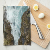 Arubas Felsküste und blauer Ozean Geschirrtuch (Viertel Falte)