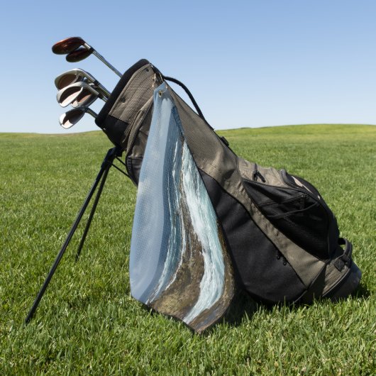 Arubas Felsküste und blauer Ozean Golfhandtuch (Gras)