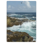 Arubas Felsküste und blauer Ozean Klemmbrett (Rückseite)