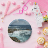 Arubas Felsküste und blauer Ozean Pappteller (Party)