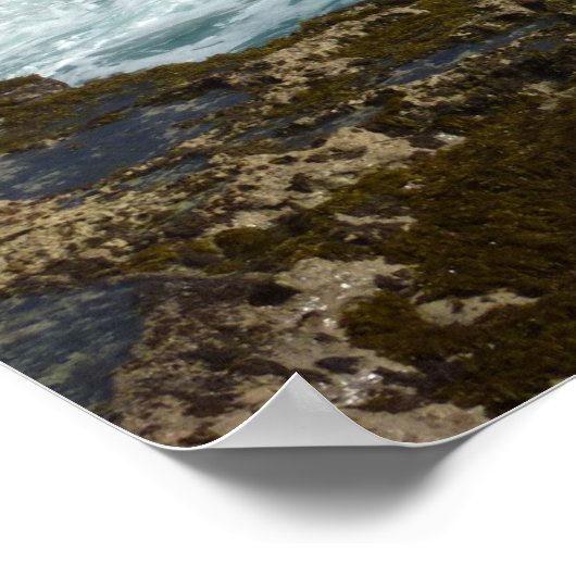 Arubas Felsküste und blauer Ozean Poster (Ecke)