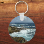 Arubas Felsküste und blauer Ozean Schlüsselanhänger (Vorderseite)