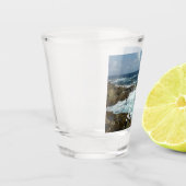 Arubas Felsküste und blauer Ozean Schnapsglas (Links)