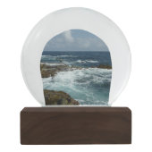 Arubas Felsküste und blauer Ozean Schneekugel (Rückseite)