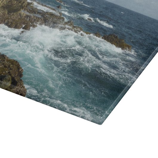 Arubas Felsküste und blauer Ozean Schneidebrett (Ecke)