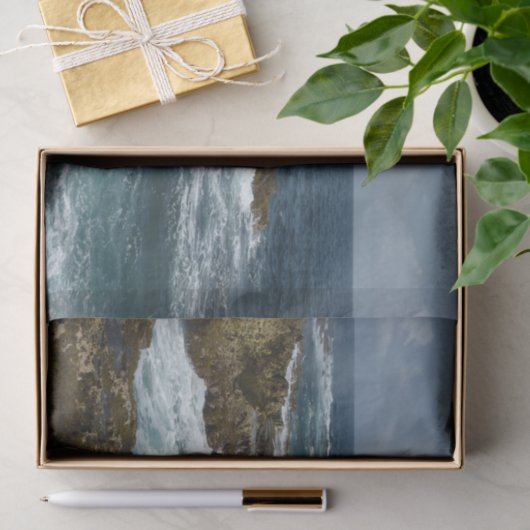 Arubas Felsküste und blauer Ozean Seidenpapier (Geschenk)