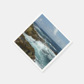 Arubas Felsküste und blauer Ozean Serviette (Ecke)