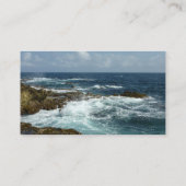 Arubas Felsküste und blauer Ozean Visitenkarte (Rückseite)