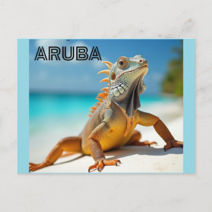 Arubas großartige Eidechsen Feiertagspostkarte