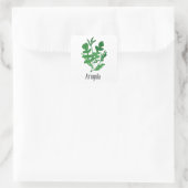 Arugula Geices Kräuter Quadratischer Aufkleber (Tasche)
