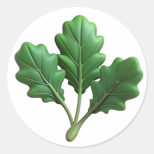 Arugula Plastic 3D - Glossy Round Label Runder Aufkleber (Vorderseite)