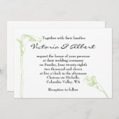 Arum Blume Hochzeit Einladung (Vorne/Hinten)