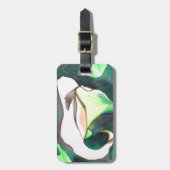 Arum Lily Aquarellmalerei Gepäckanhänger (Vorderseite vertikal)