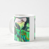 Arum Lily Aquarellmalerei Kaffeetasse (Vorderseite Links)