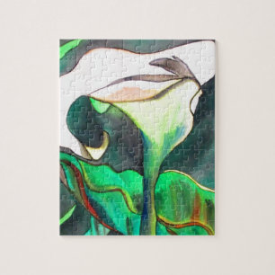 Arum Lily Aquarellmalerei Puzzle