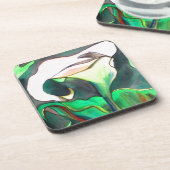 Arum Lily Aquarellmalerei Untersetzer (Linke Seite)