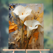 Arum Lily - Impasto Floral Acrylschild (Neutral)