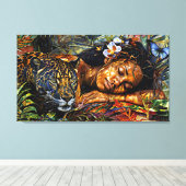 "Arumáya" Jaguars Bloom - Frauen in Amazonien Leinwanddruck (Insitu (Holzboden))