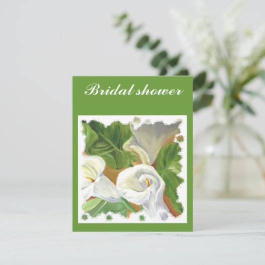 Arums-Brautparty Einladung (Stehend Vorderseite)