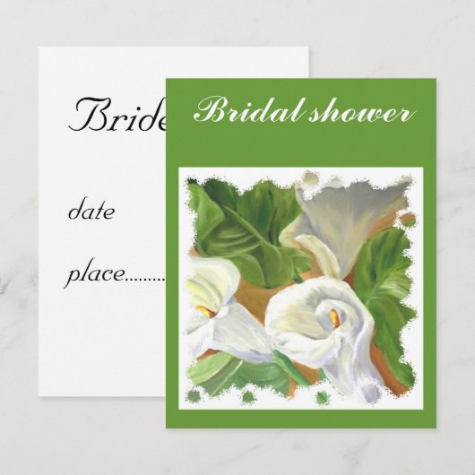 Arums-Brautparty Einladung (Vorne/Hinten)