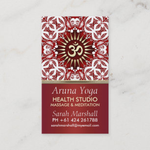 Aruna Yoga Eastern New Age Business Card Visitenkarte