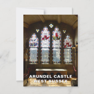 Arundel Castle Festgelegte Glasfenster Postkarte