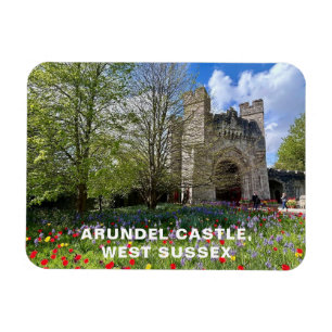 Arundel Castle im Frühjahr, West Sussex Magnet