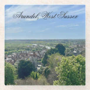 Arundel im Frühjahr, West Sussex Glasuntersetzer