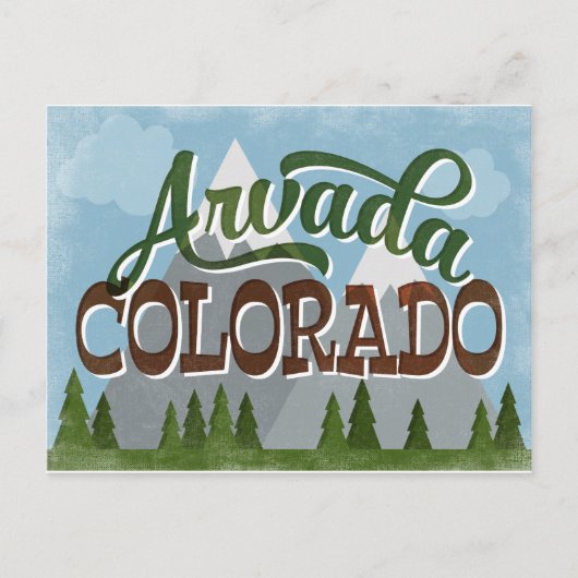 Arvada Colorado Snowy Mountains Postkarte (Vorderseite)