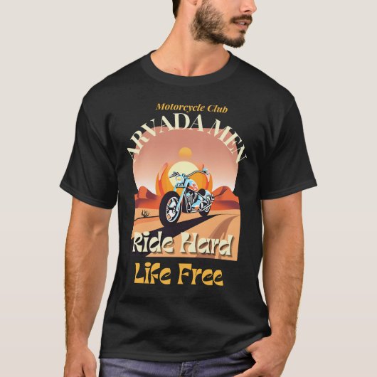 Arvada Men Rider Hard, Life Free V 1.2 T-Shirt (Vorderseite)