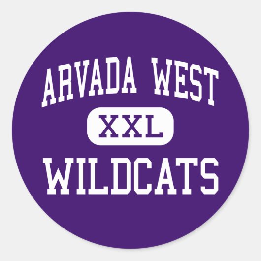 Arvada West - Wildcats - Hoch - Arvada Colorado Runder Aufkleber (Vorderseite)