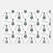 Árvore de Natal Pinheiro Estilo Rústico Bauernhof Geschenkpapier Set (Vorderseite)