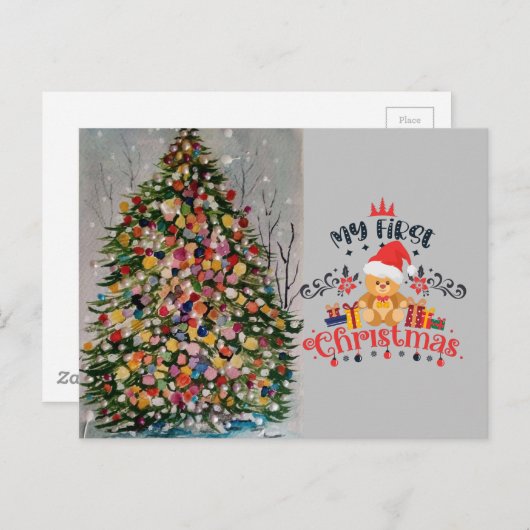 ARVORE DE NATAL POSTCARD POSTKARTE (Vorne/Hinten)